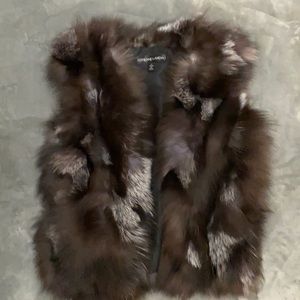 Adrienne Landau Genuine Fox Fur Vest